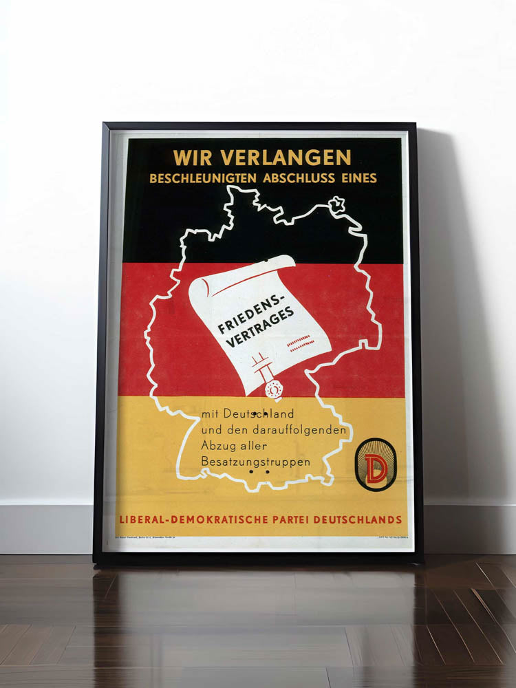 HISTORISCHES POSTER (A4 | A3 | A2 | A1) • WIR VERLANGEN BESCHLEUNIGTEN ABSCHLUSS EINES FRIEDENSVERTRAGES