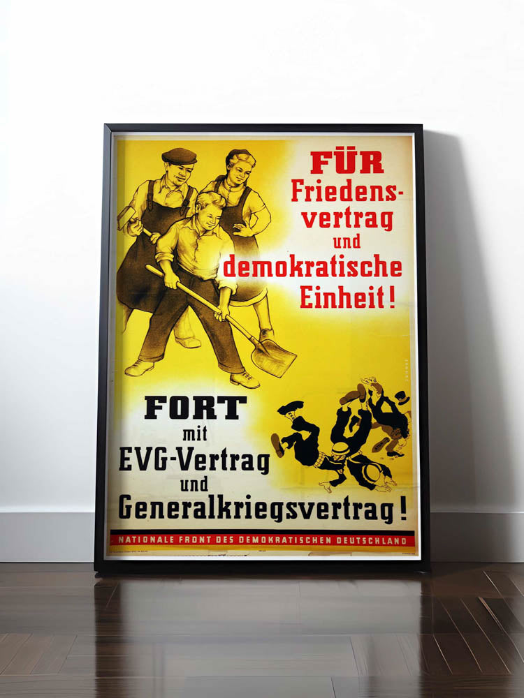 HISTORISCHES POSTER (A4 | A3 | A2 | A1) • FÜR FRIEDENSVERTRAG UND DEMOKRATISCHE EINHEIT!