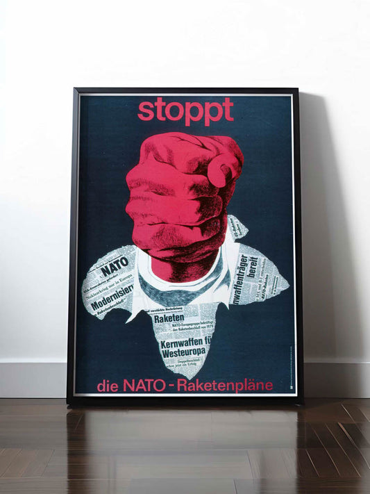 HISTORISCHES POSTER (A4 | A3 | A2 | A1) • STOPPT DIE NATO-RAKETENPLÄNE