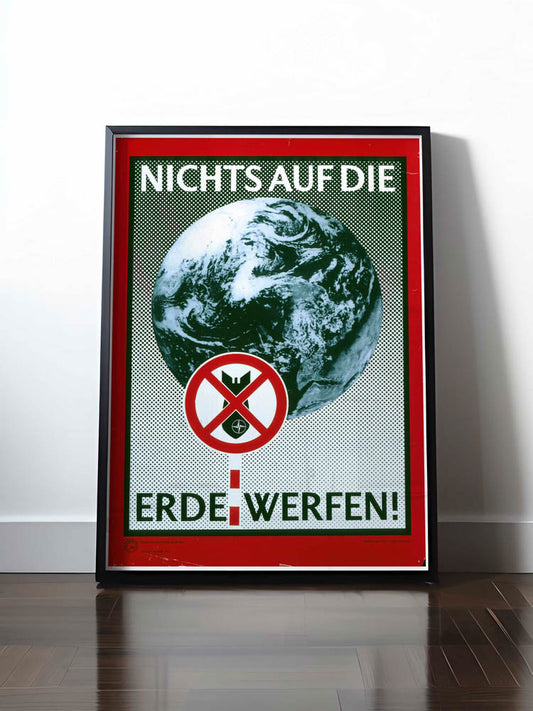 HISTORISCHES POSTER (A4 | A3 | A2 | A1) • BOMBEN: NICHTS AUF DIE ERDE WERFEN