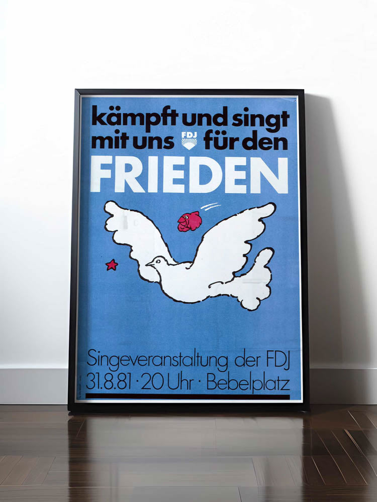 HISTORISCHES POSTER (A4 | A3 | A2 | A1) • KÄMPFT UND SINGT MIT UNS FÜR DEN FRIEDEN 1981