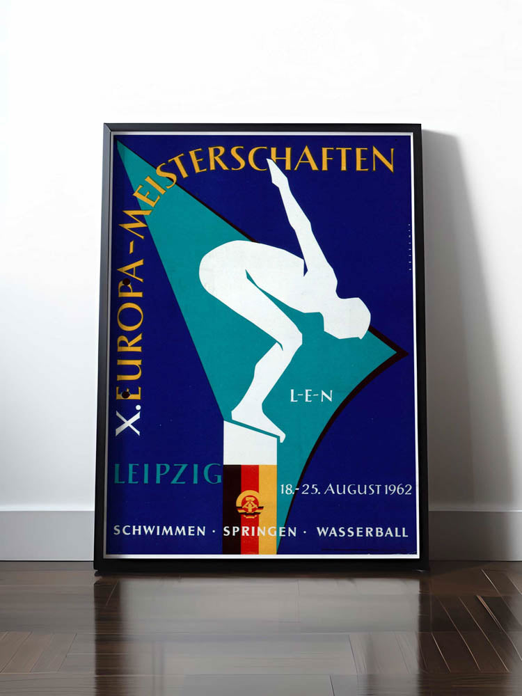 HISTORISCHES POSTER (A4 | A3 | A2 | A1) • 10. EUROPA-MEISTERSCHAFTEN LEIPZIG