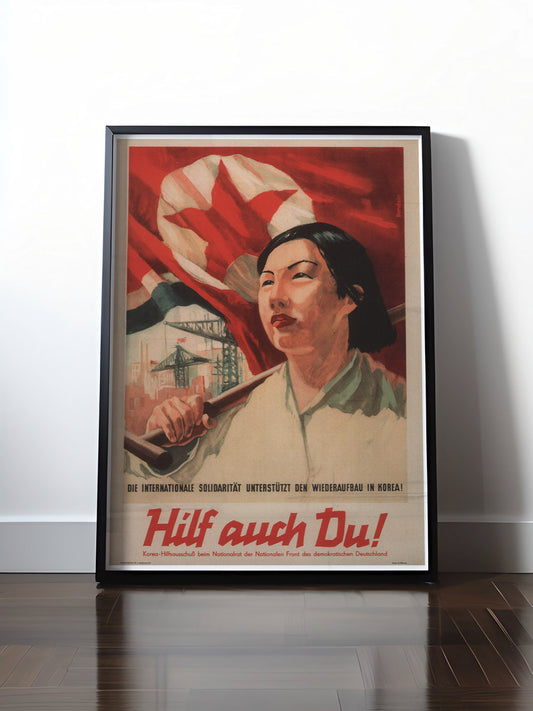 HISTORISCHES POSTER (A4 | A3 | A2 | A1) • DDR: SOLIDARITÄT MIT KOREA