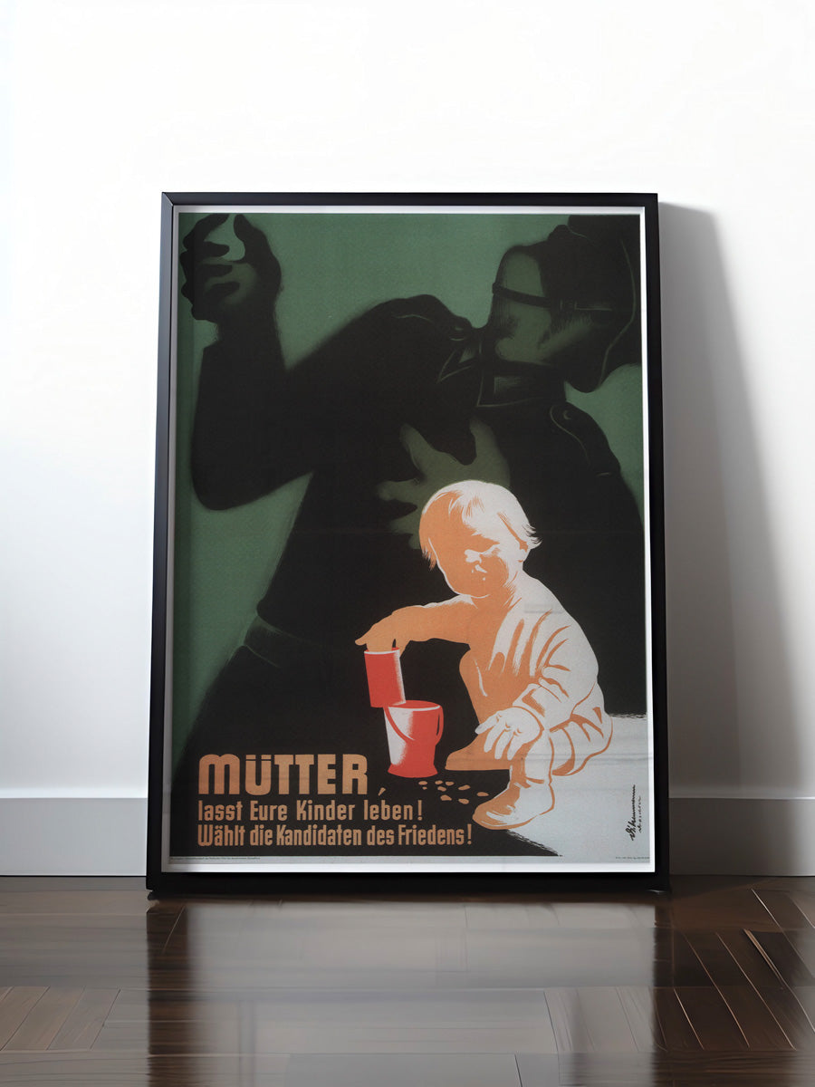 HISTORISCHES POSTER (A4 | A3 | A2 | A1) • DDR: MÜTTER LASST EURE KINDER LEBEN!