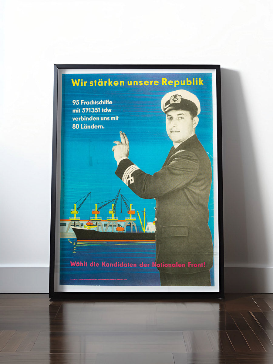 HISTORISCHES POSTER (A4 | A3 | A2 | A1) • DDR - FRACHTSCHIFFE