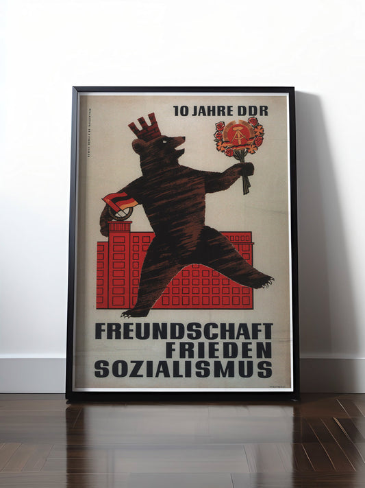 HISTORISCHES POSTER (A4 | A3 | A2 | A1) • DDR: FREUNDSCHAFT & FRIEDEN