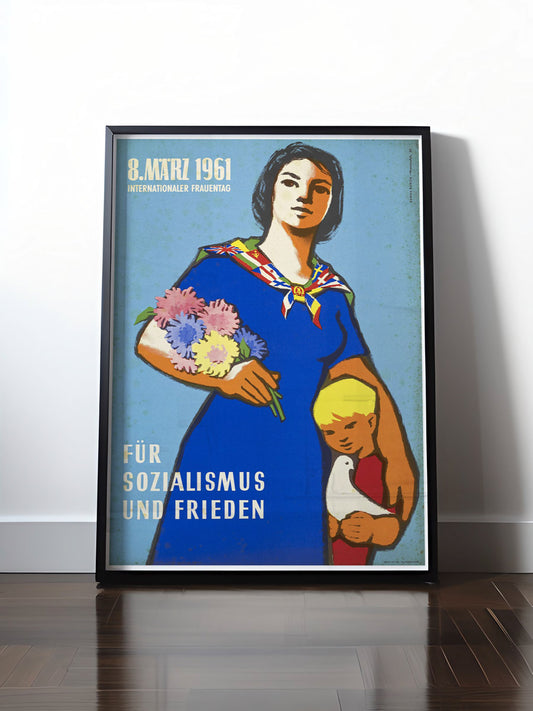 HISTORISCHES POSTER (A4 | A3 | A2 | A1) • DDR - FRAUENTAG 1961