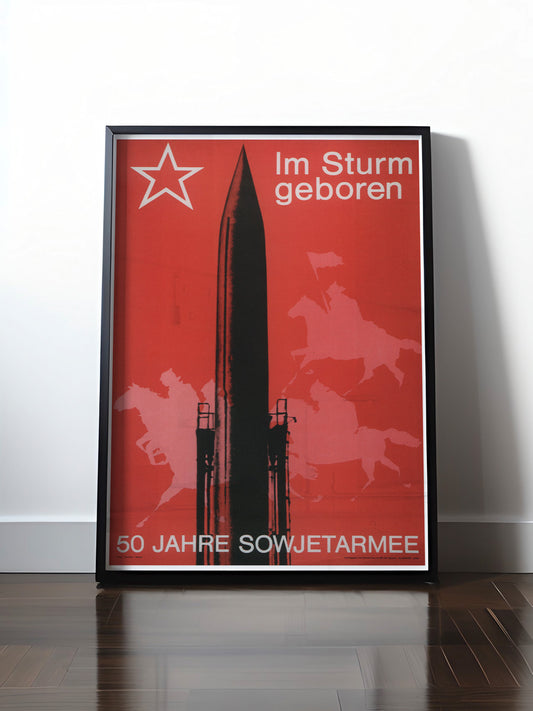 HISTORISCHES POSTER (A4 | A3 | A2 | A1) • DDR: 50 JAHRE SOWJETARMEE