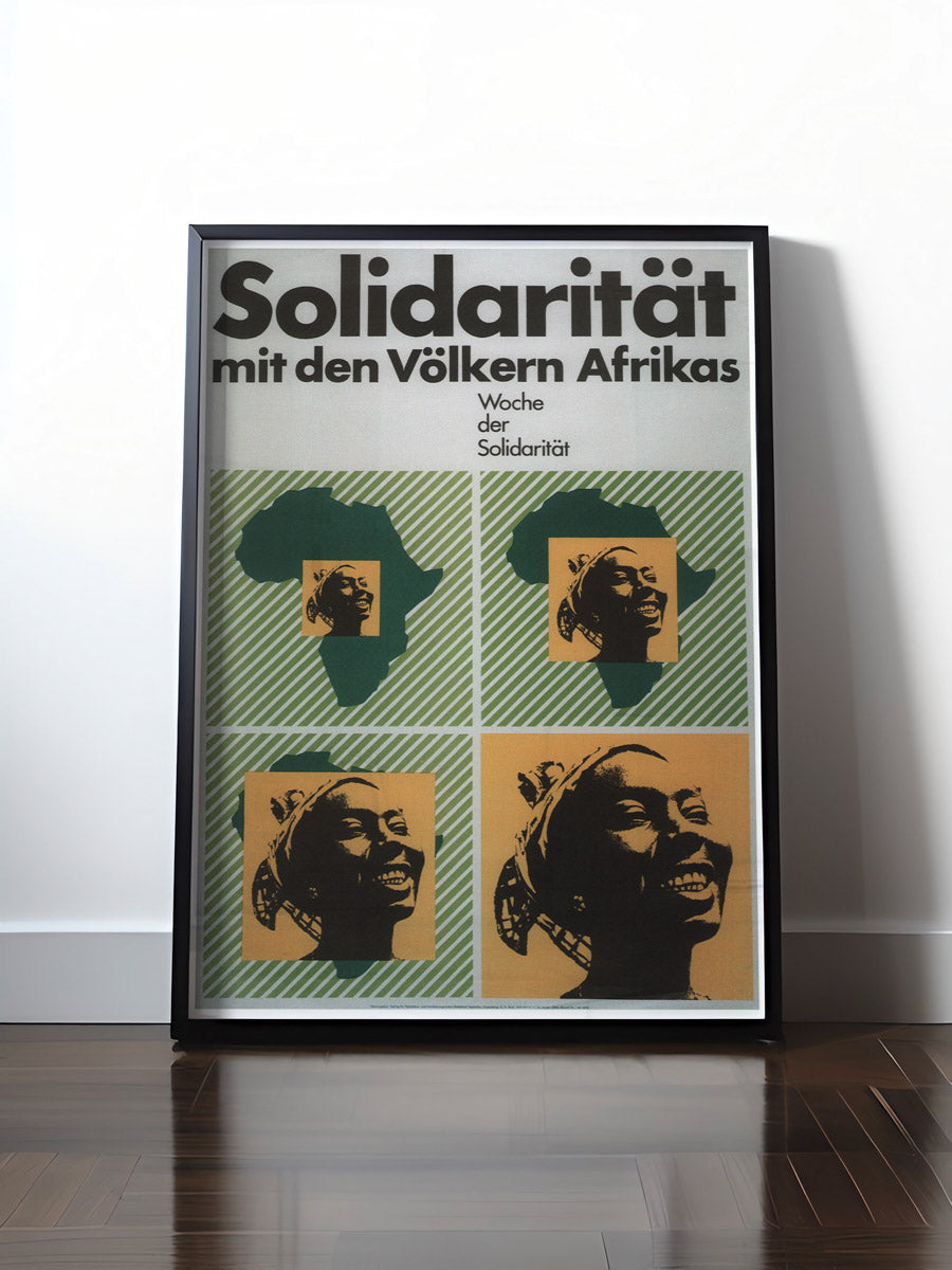 HISTORISCHES POSTER (A4 | A3 | A2 | A1) • SOLIDARITÄT MIT DEN VÖLKERN AFRIKAS