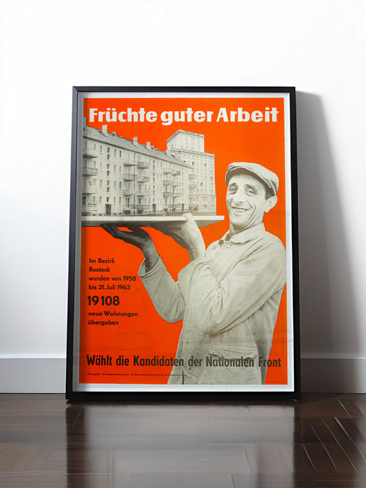 HISTORISCHES POSTER (A4 | A3 | A2 | A1) • DDR - FRÜCHTE GUTER ARBEIT