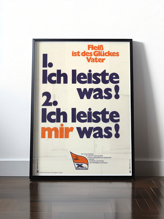 HISTORISCHES POSTER (A4 | A3 | A2 | A1) • DDR: FLEISS, ICH LEISTE MIR WAS!