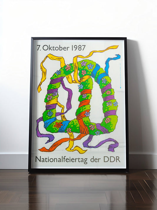 HISTORISCHES POSTER (A4 | A3 | A2 | A1) • DDR - NATIONALFEIERTAG 1987