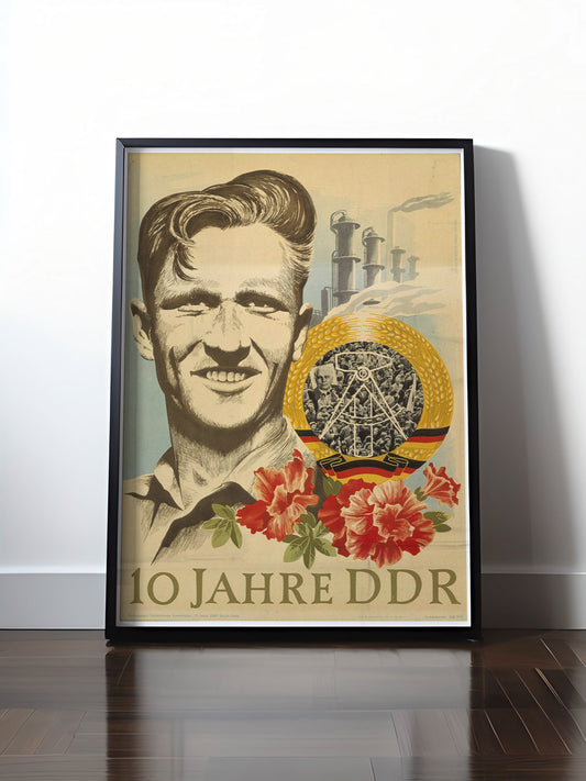 HISTORISCHES POSTER (A4 | A3 | A2 | A1) • 10 JAHRE DDR