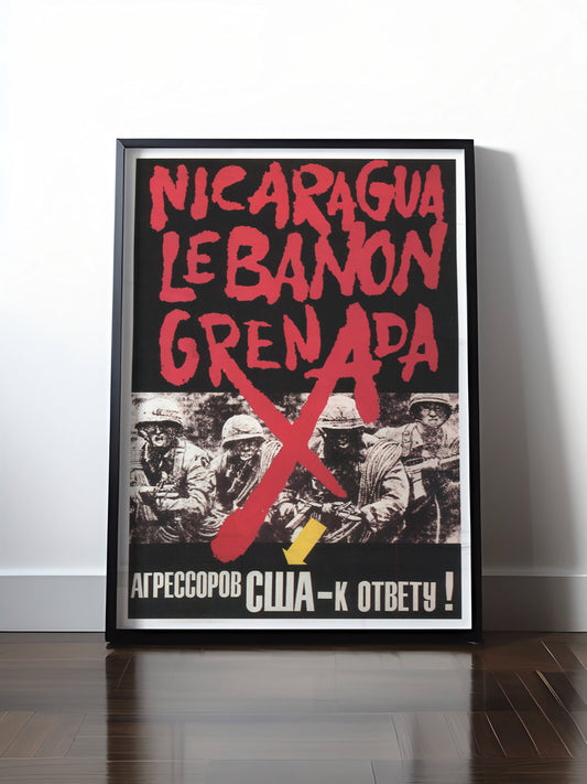 HISTORISCHES POSTER (A4 | A3 | A2 | A1) • NICARAGUA, LEBANON, GRENADA