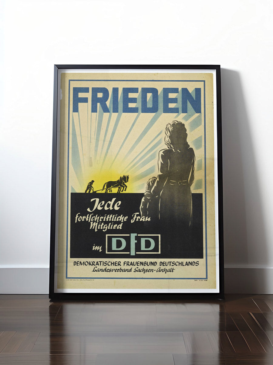 HISTORISCHES POSTER (A4 | A3 | A2 | A1) • DEMOKRATISCHER FRAUENBUND: FRIEDEN