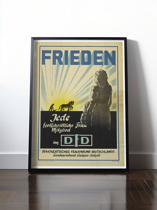 HISTORISCHES POSTER (A4 | A3 | A2 | A1) • DEMOKRATISCHER FRAUENBUND: FRIEDEN