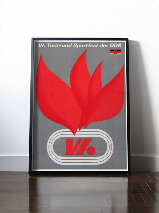 HISTORISCHES POSTER (A4 | A3 | A2 | A1) • 6. TURN- UND SPORTFEST DER DDR