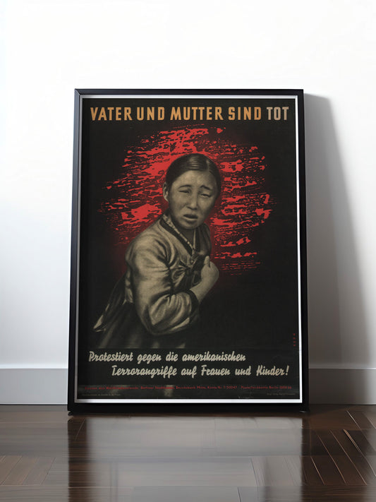 HISTORISCHES POSTER (A4 | A3 | A2 | A1) • DDR: AMERIKANISCHE TERRORANGRIFFE AUF VIETNAM