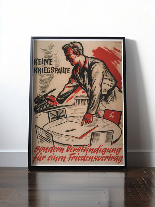 HISTORISCHES POSTER (A4 | A3 | A2 | A1) • DDR: FRIEDENSVERTRAG STATT KRIEGSPAKT